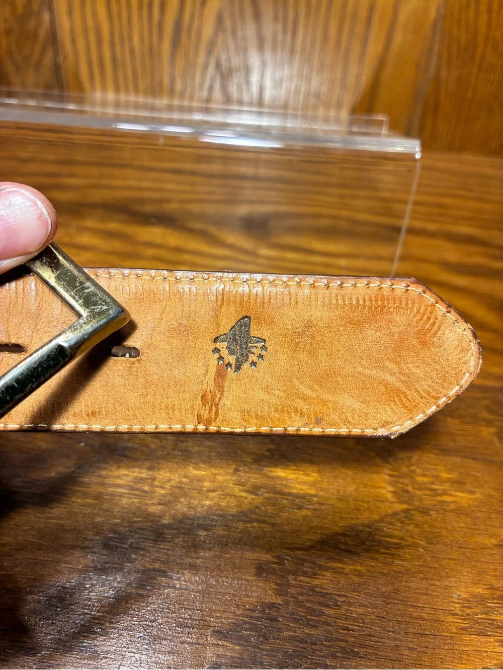 VTG Justin Genuine Alligator Leather Patchwork Belt USA MADE Brown Men’s Size 40